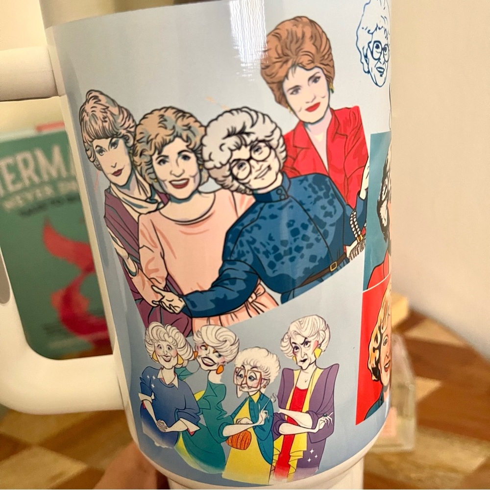 TV Show Golden Girls 40 oz Tumbler/Water bottle/Mug with handle and straw.Birthd - Picture 6 of 8